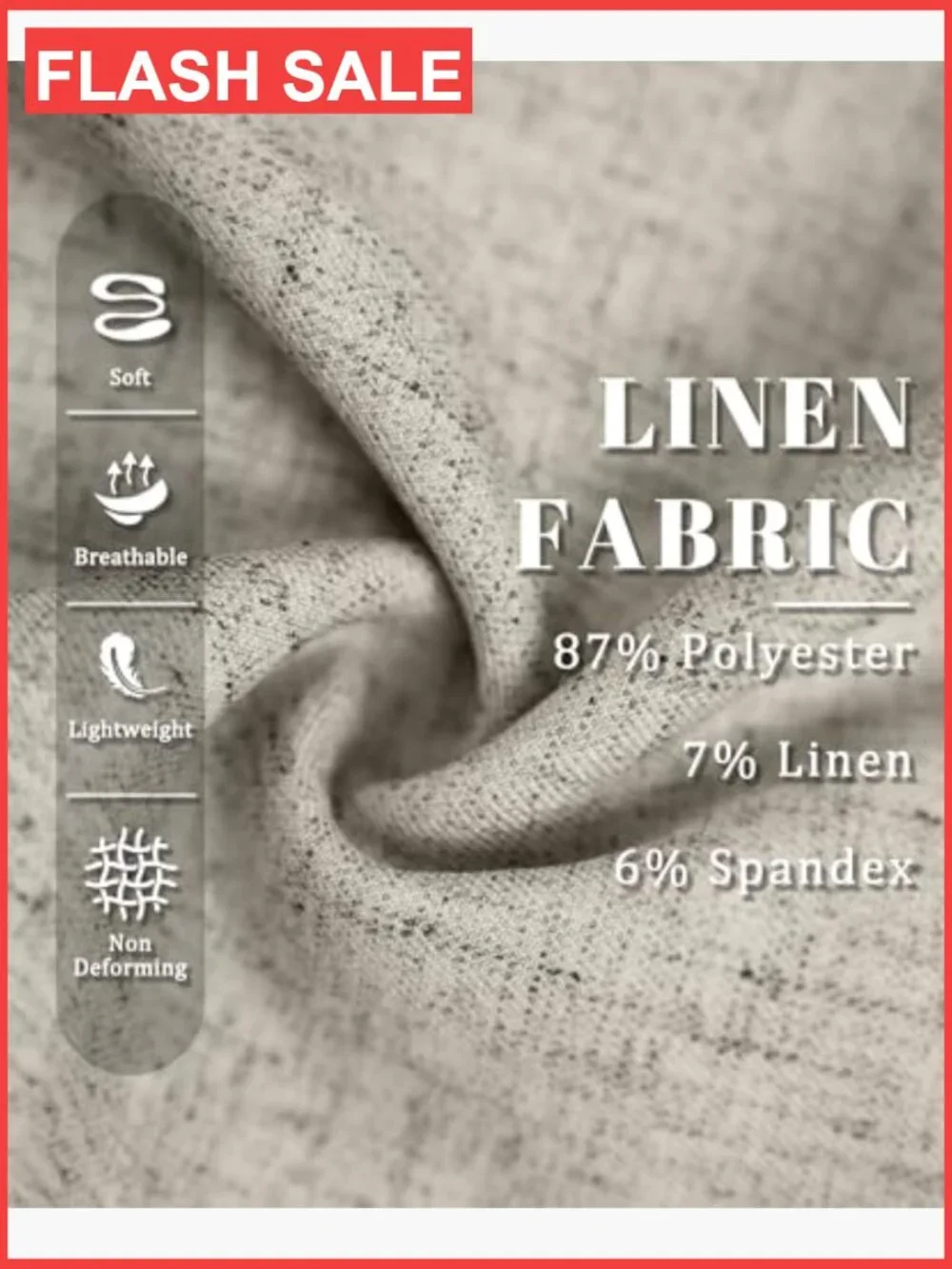 Men's Linen Wide Leg Trousers, Pleated Baggy Dress Pants
